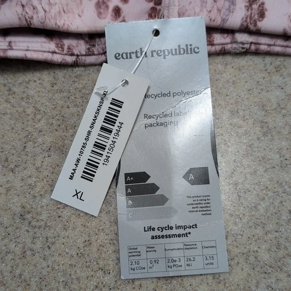 NWT Earth Republic Anais High Waisted Pink Snake Print Women's Shorts Size XL - Picture 9 of 10